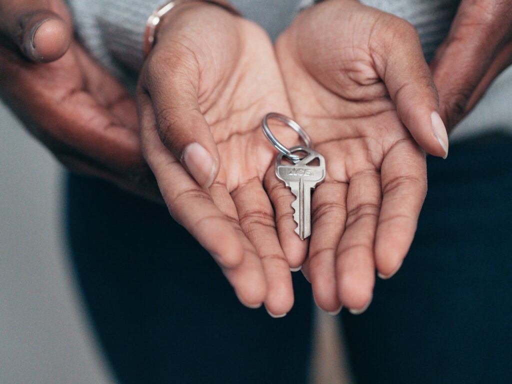 Key on a Person's Palm